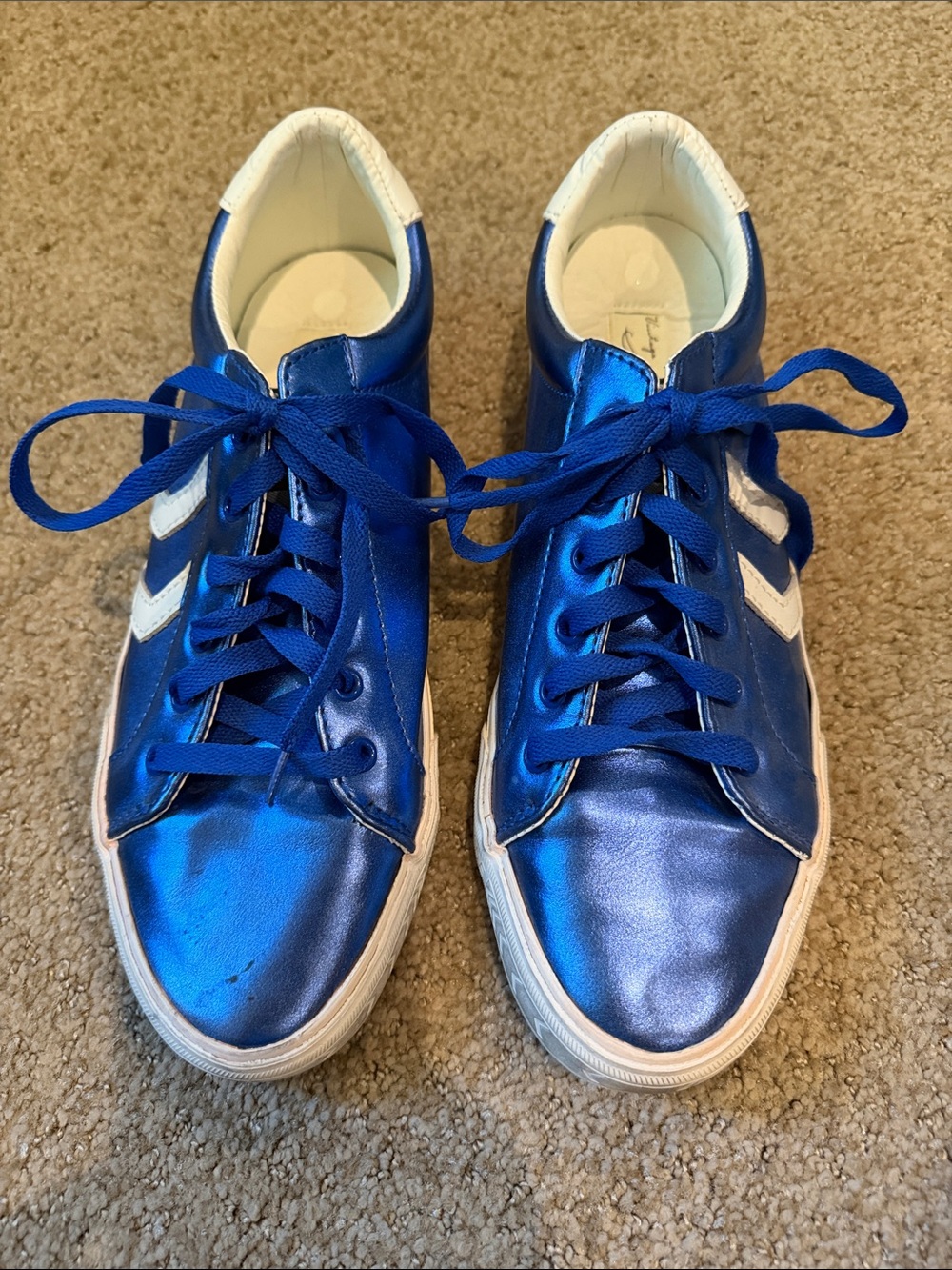 Women’s Metallic Blue Low-Top Sneakers - Vintage Havana